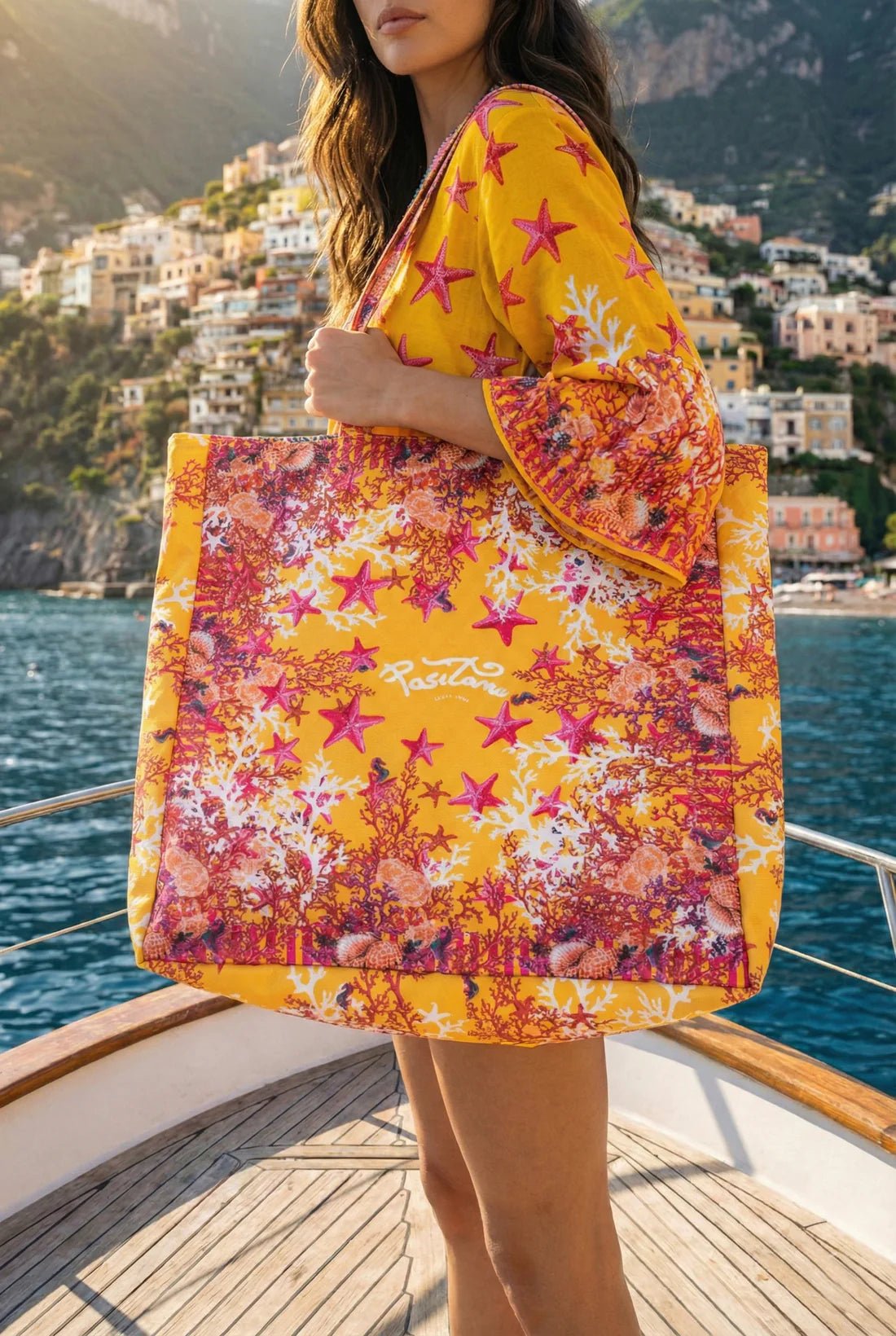 Antica Sartoria Reversible 100% Cotton Beach Bag - La Rella