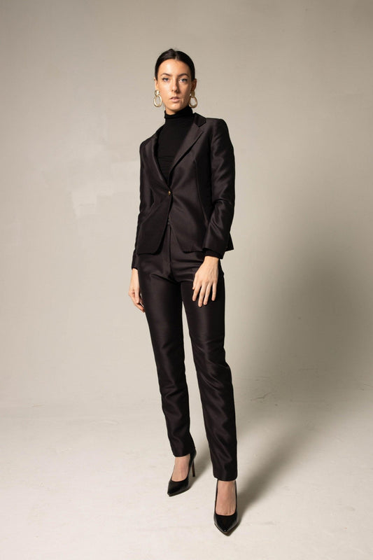 Elegant Skinny Pants in Black - LaRella