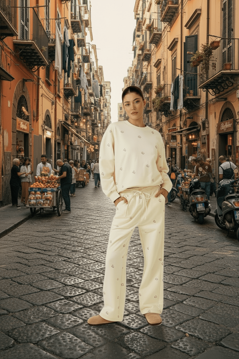 Sunday Edition by LE LIS - 'BAKERY' GRAPHIC SWEATSHIRT AND SWEATPANTS - LaRella