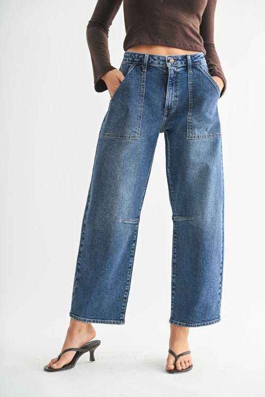 Utility Seamed Barrell Jeans - LaRella