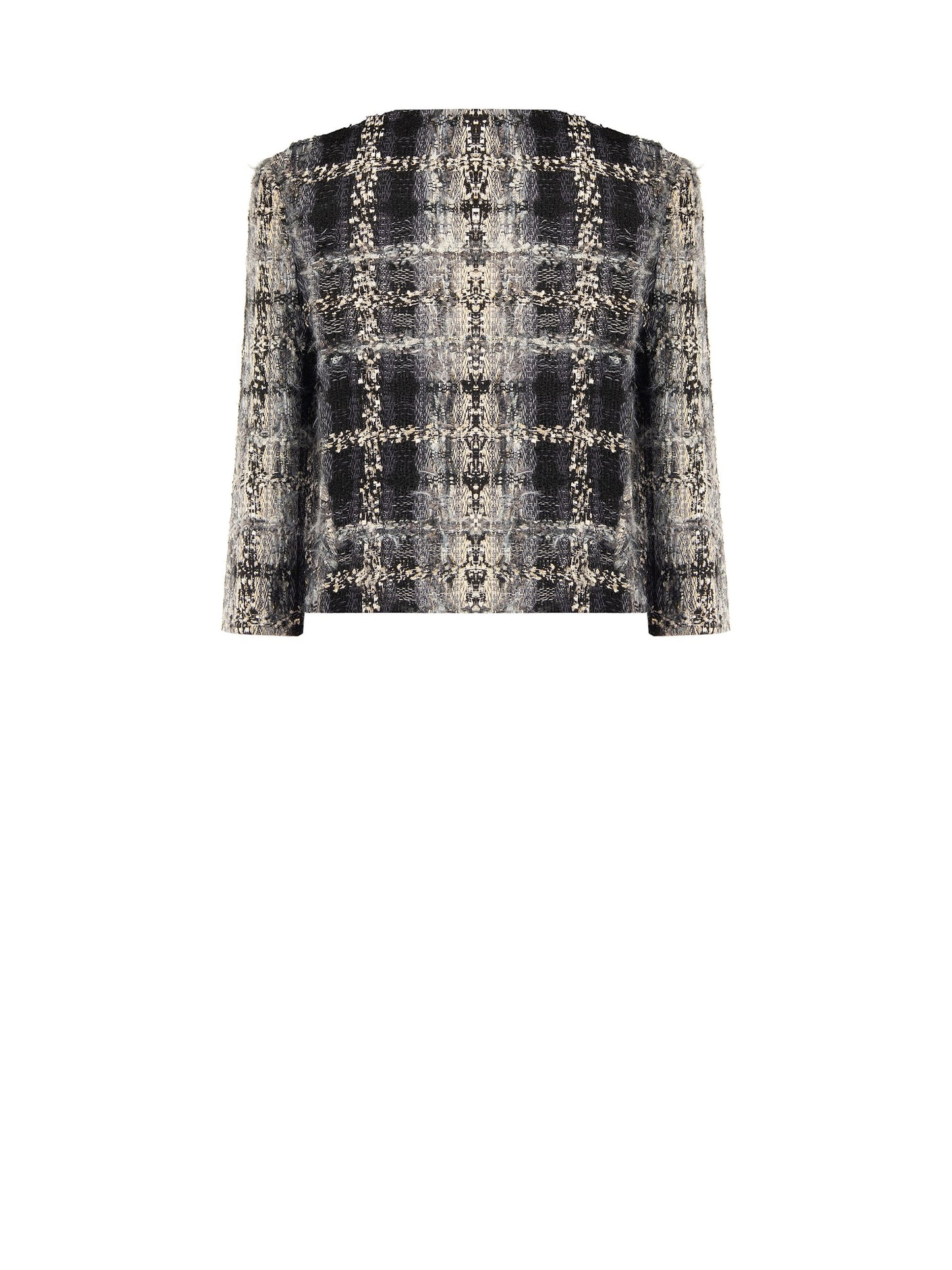 Cropped Tweed Bouclé Jacket with Lurex