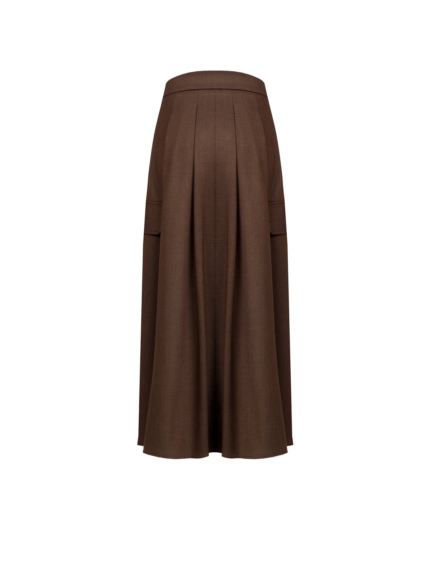 Pleated Cargo Maxi Skirt