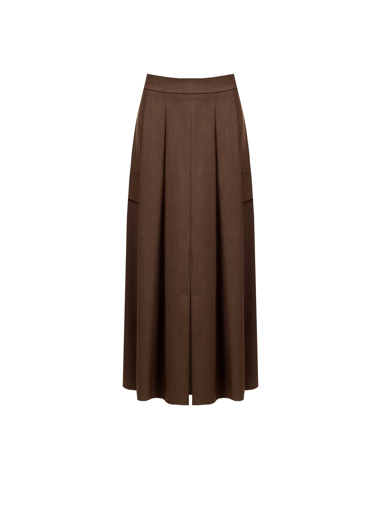 Pleated Cargo Maxi Skirt
