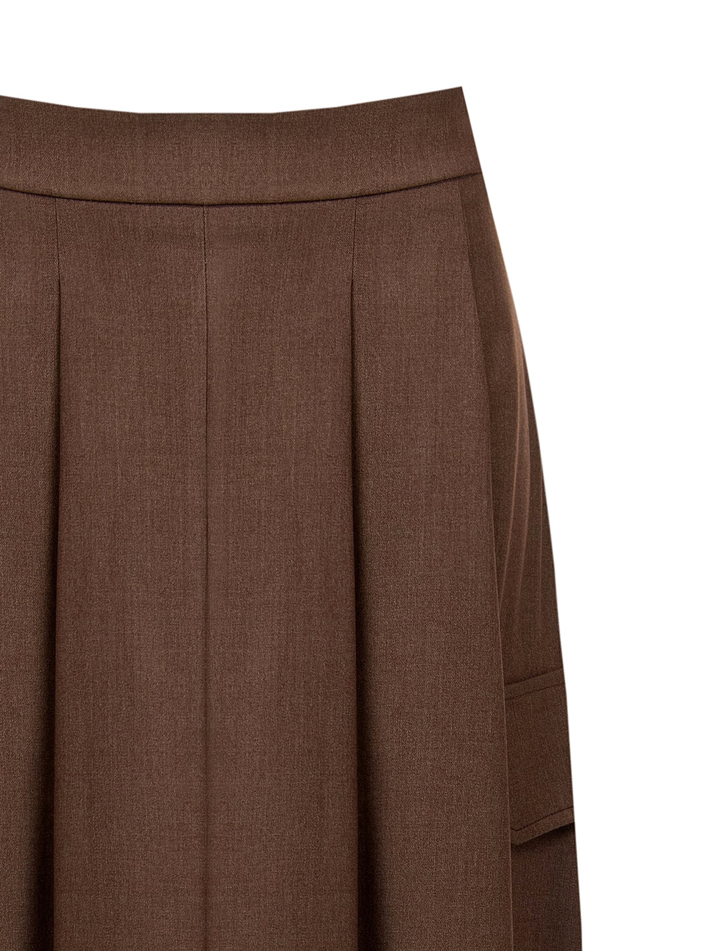 Pleated Cargo Maxi Skirt