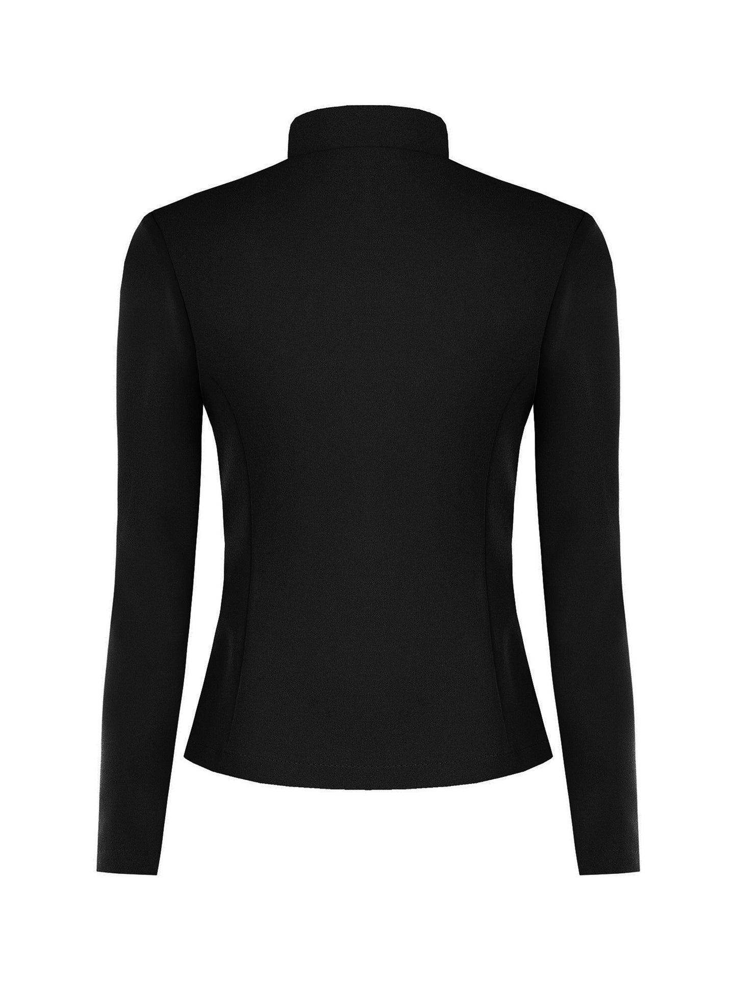 Asymmetrical Zip Scuba Blazer