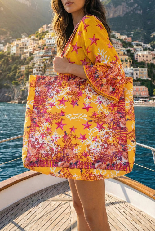 Antica Sartoria Reversible 100% Cotton Beach Bag - La Rella