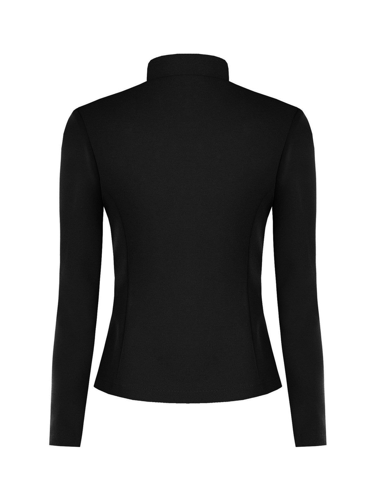 Asymmetrical Zip Scuba Blazer - La Rella