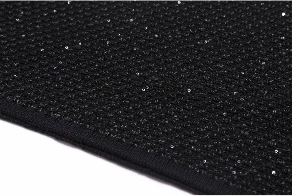 Black Knit Dress with Beaded Bows and Festive Flair - LaRella