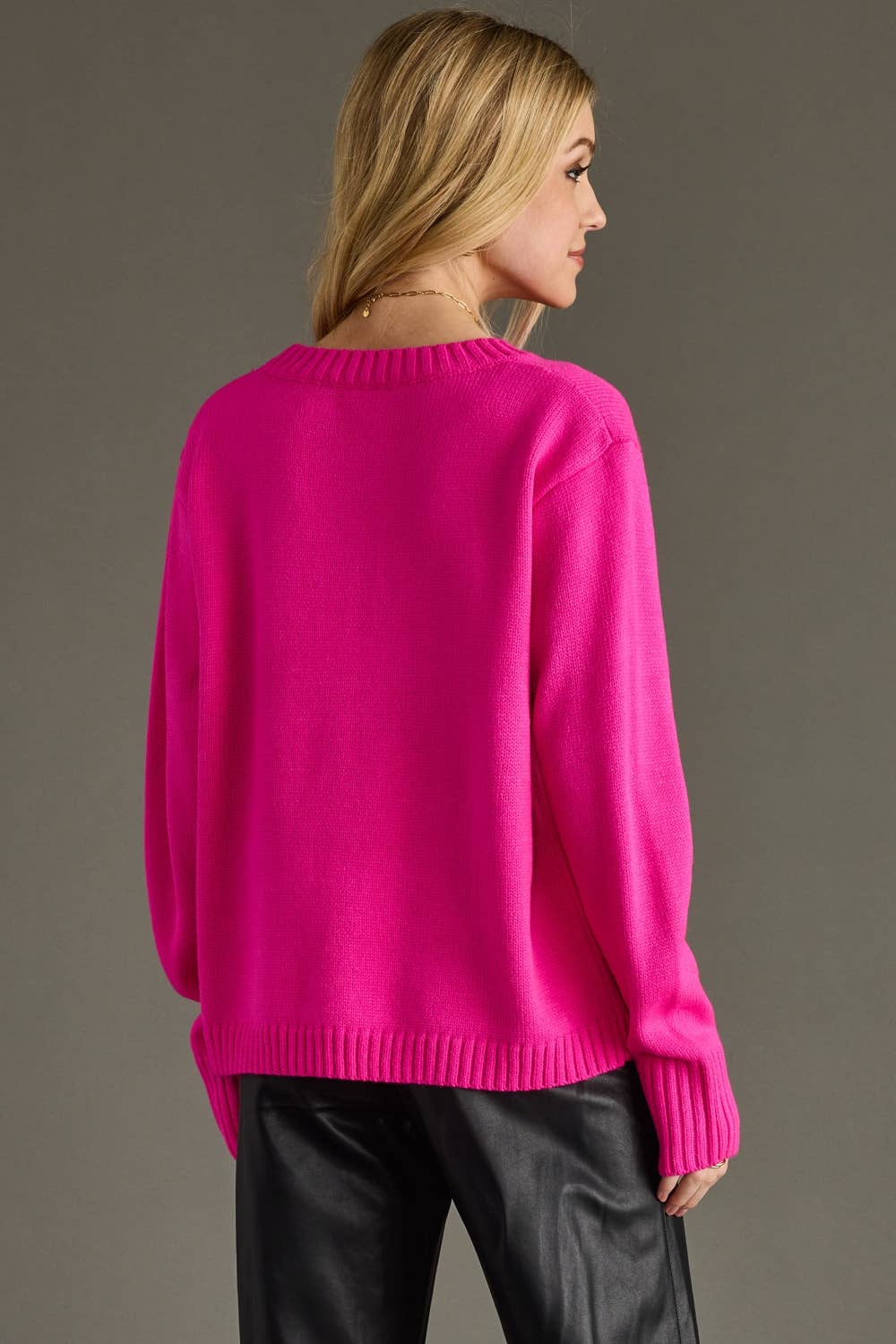 Bright Pink Merry Sweater - LaRella
