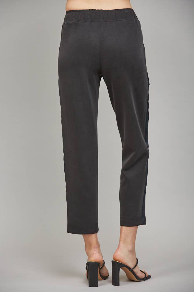 CONTRAST SATIN TRIM DETAIL LOUNGE PANTS - LaRella