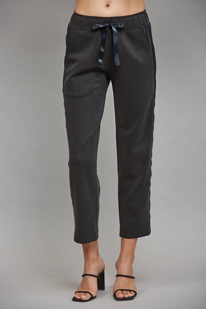 CONTRAST SATIN TRIM DETAIL LOUNGE PANTS - LaRella