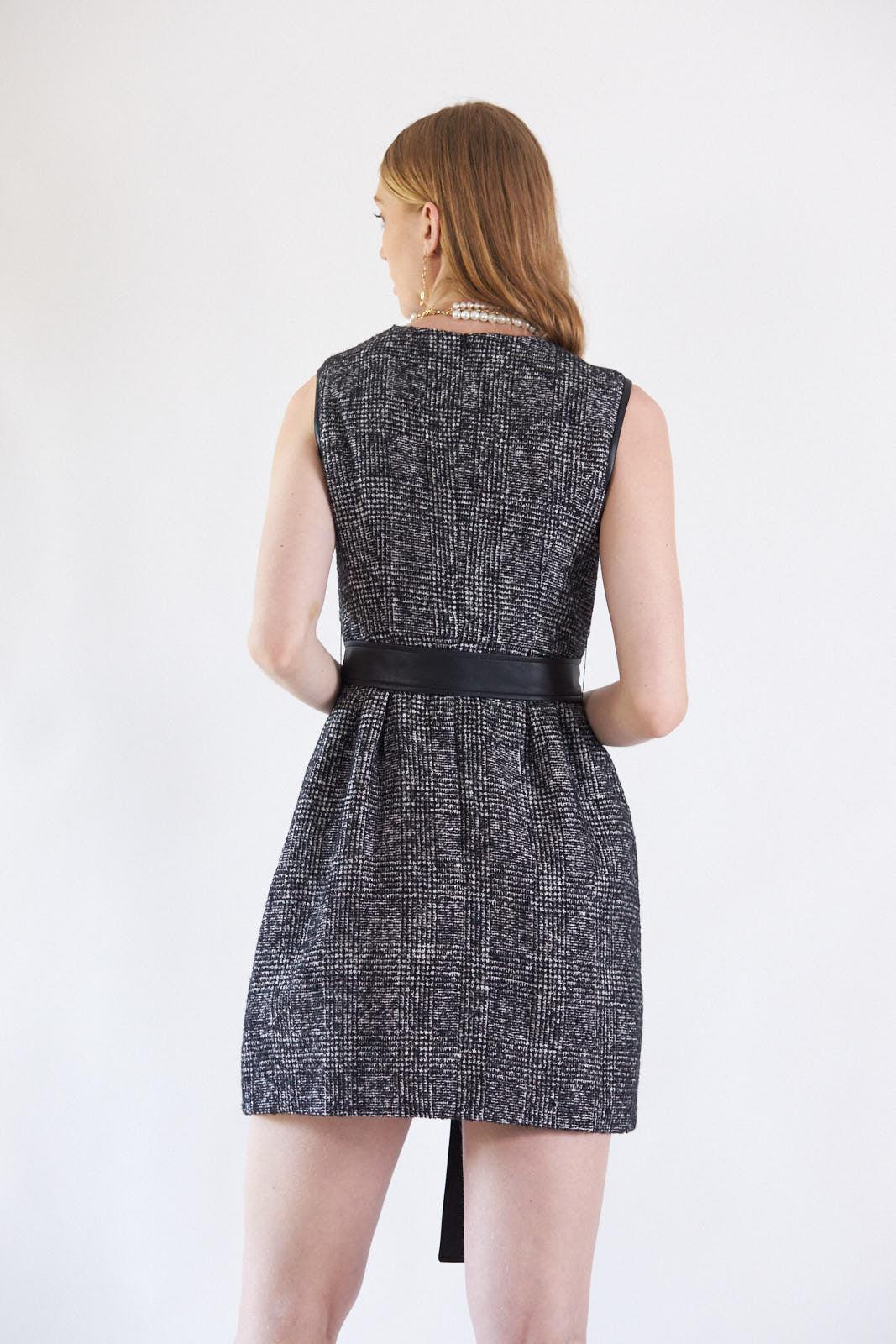 Ebony Mini Tweed Dress – Women’s Chic Mini Dress - LaRella