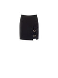 Gold Buckle Detail Mini Skirt - La Rella