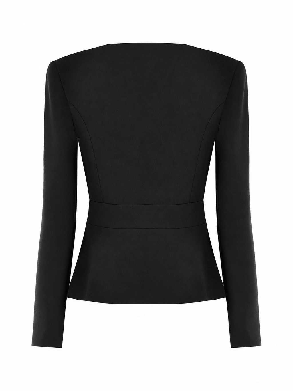 Gold Zip Peplum Jacket - La Rella