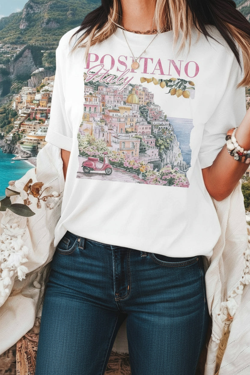 GOOD DAY STREET - [G1926X - OTS] - POSITANO ITALY OVERSIZED TEE - LaRella