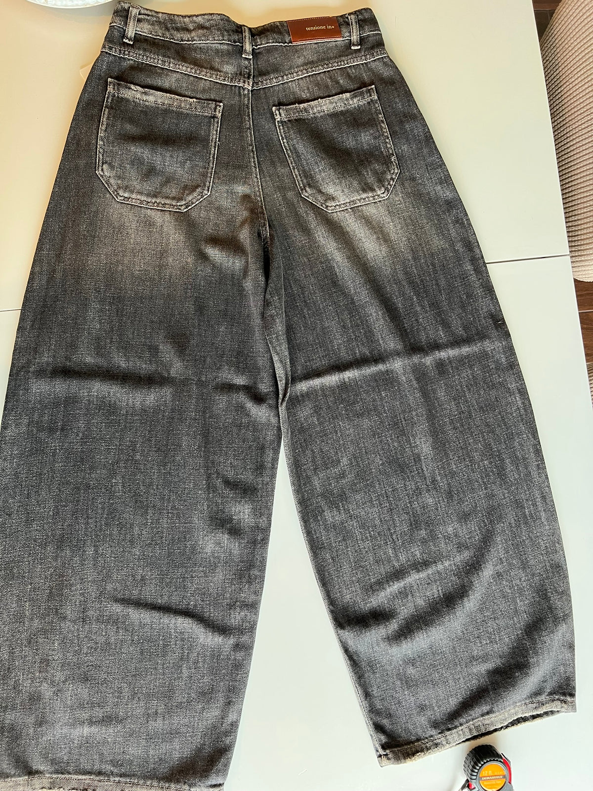 Relaxed cotton jeans - back
