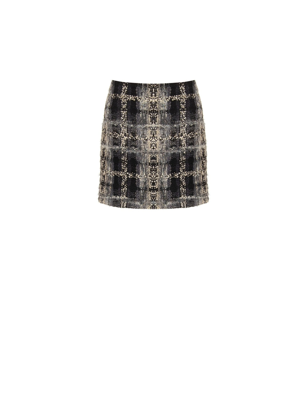Rinascimento tweed bouclé plaid mini skirt – view 3 – La Rella