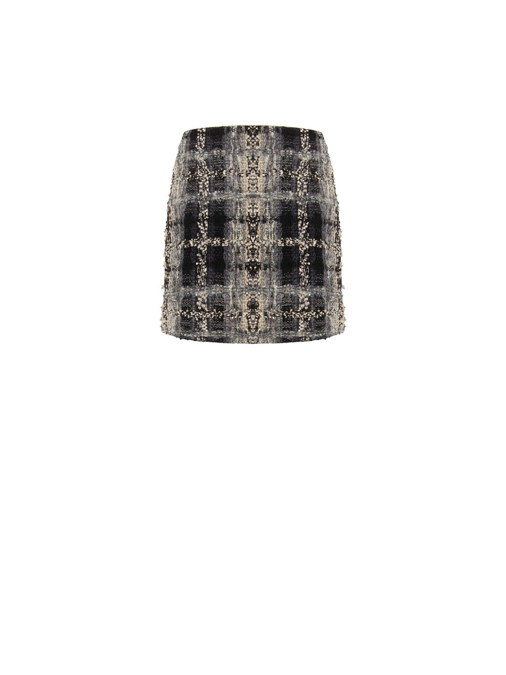Rinascimento tweed bouclé plaid mini skirt – view 2 – La Rella