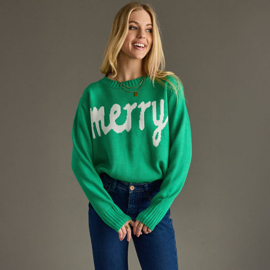 Kelly Green Merry Sweater - LaRella