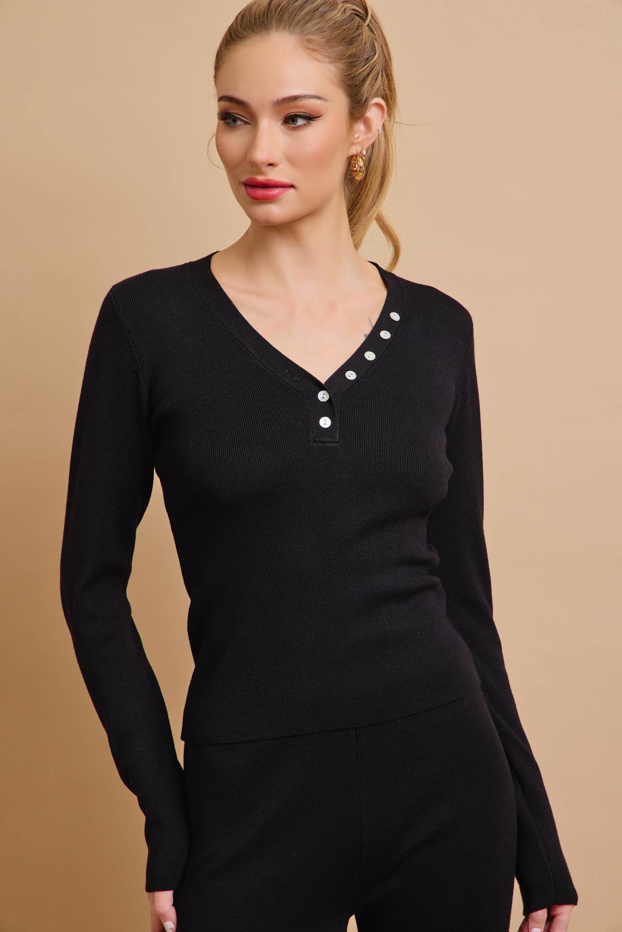 Knit Long Sleeve Top and Pants Set - LaRella