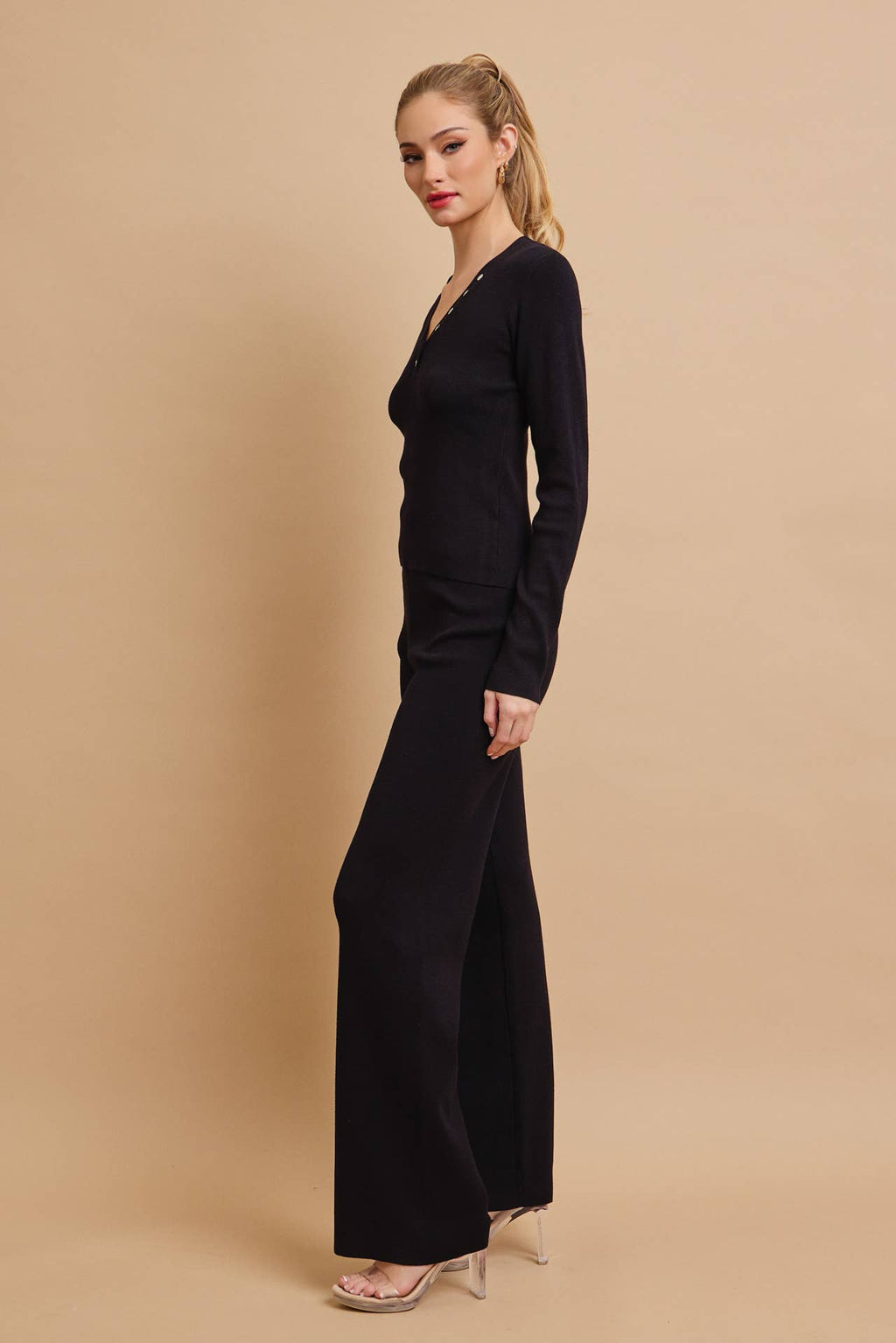 Knit Long Sleeve Top and Pants Set - LaRella