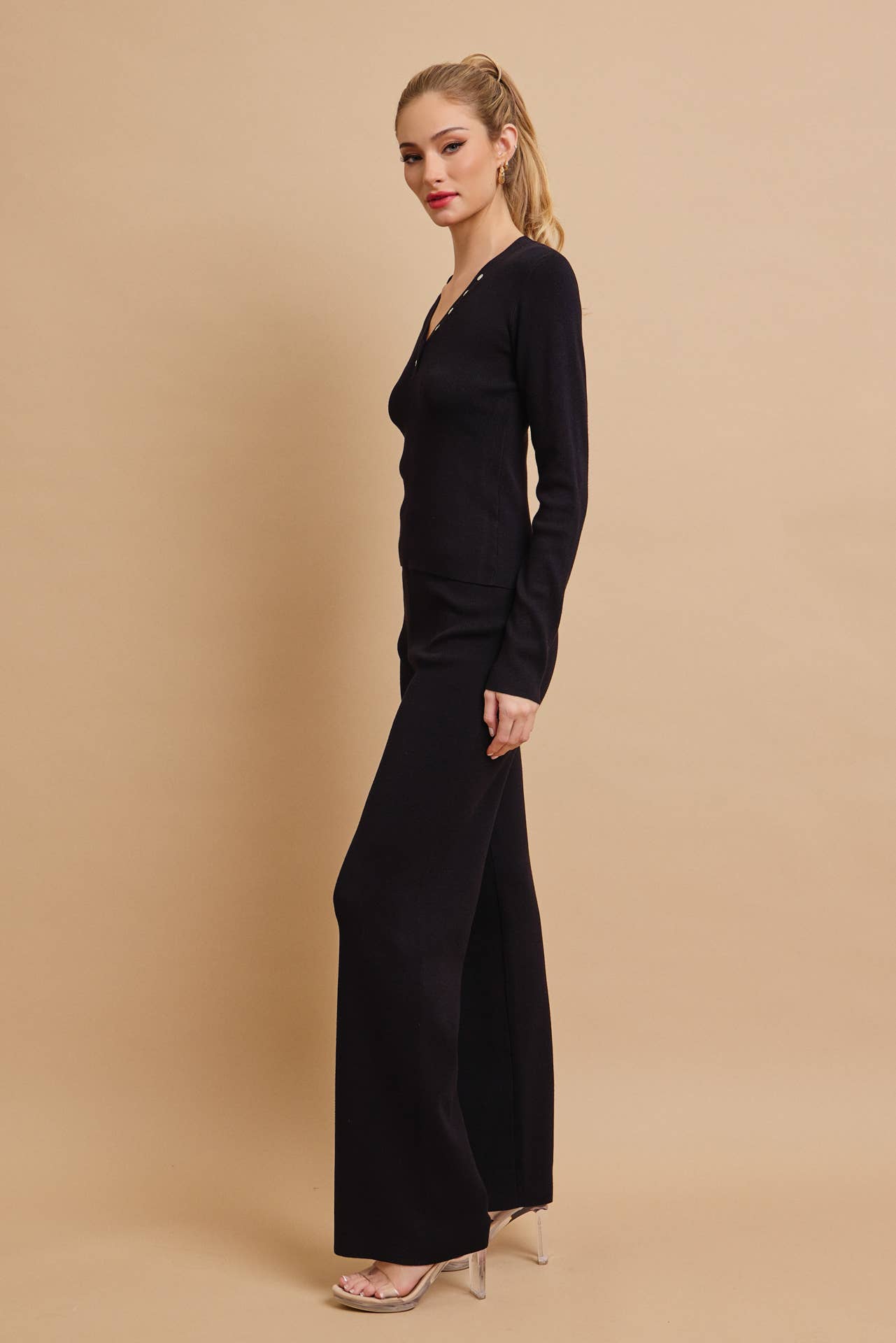 Knit Long Sleeve Top and Pants Set - LaRella