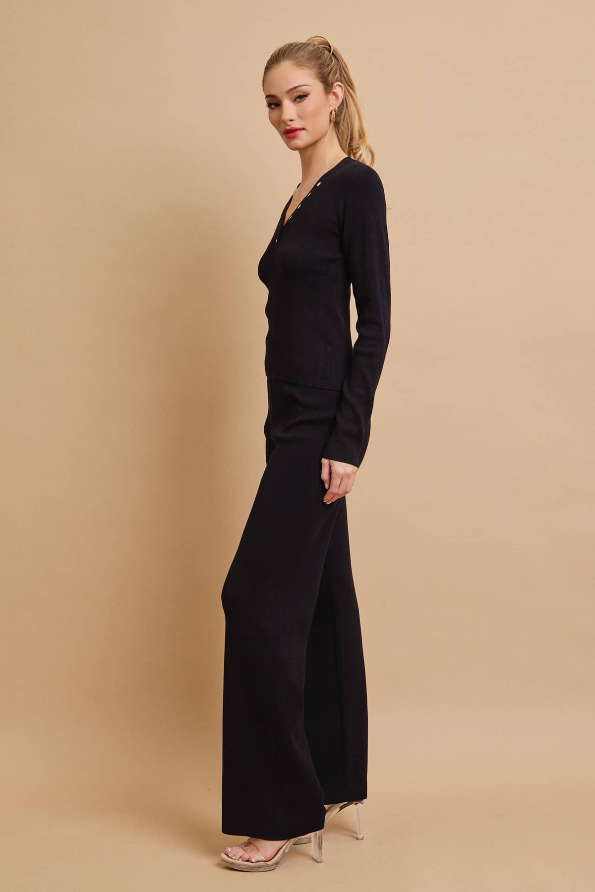 Knit Long Sleeve Top and Pants Set - LaRella