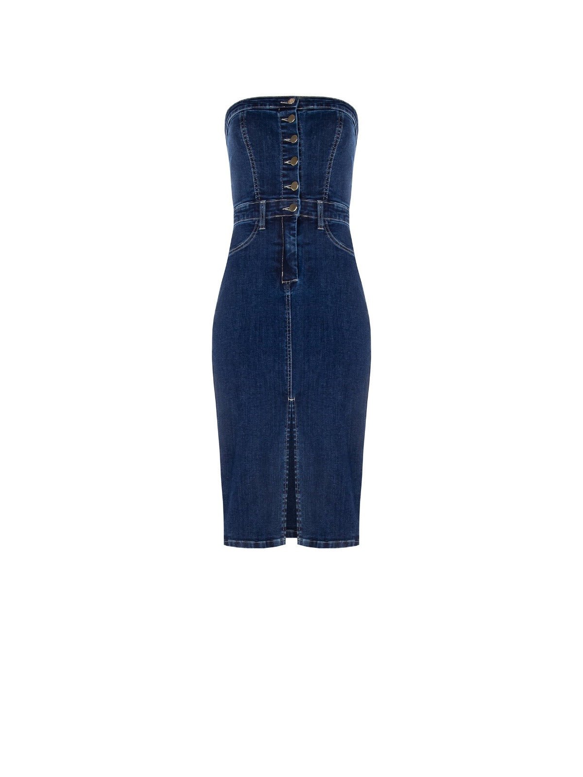 La Rella Italian Denim Strapless Dress - La Rella