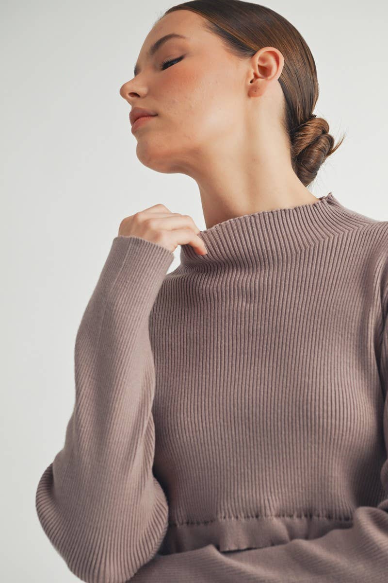 Long Sleeve Twofer Sweater Mini Dress - LaRella