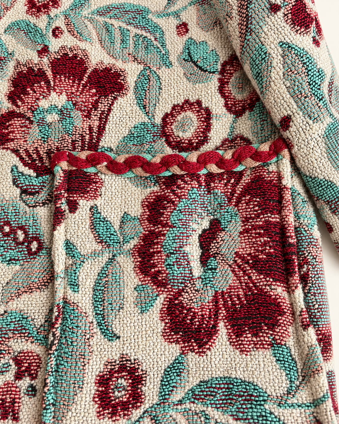 Burgundy Bloom Tapestry Jacket