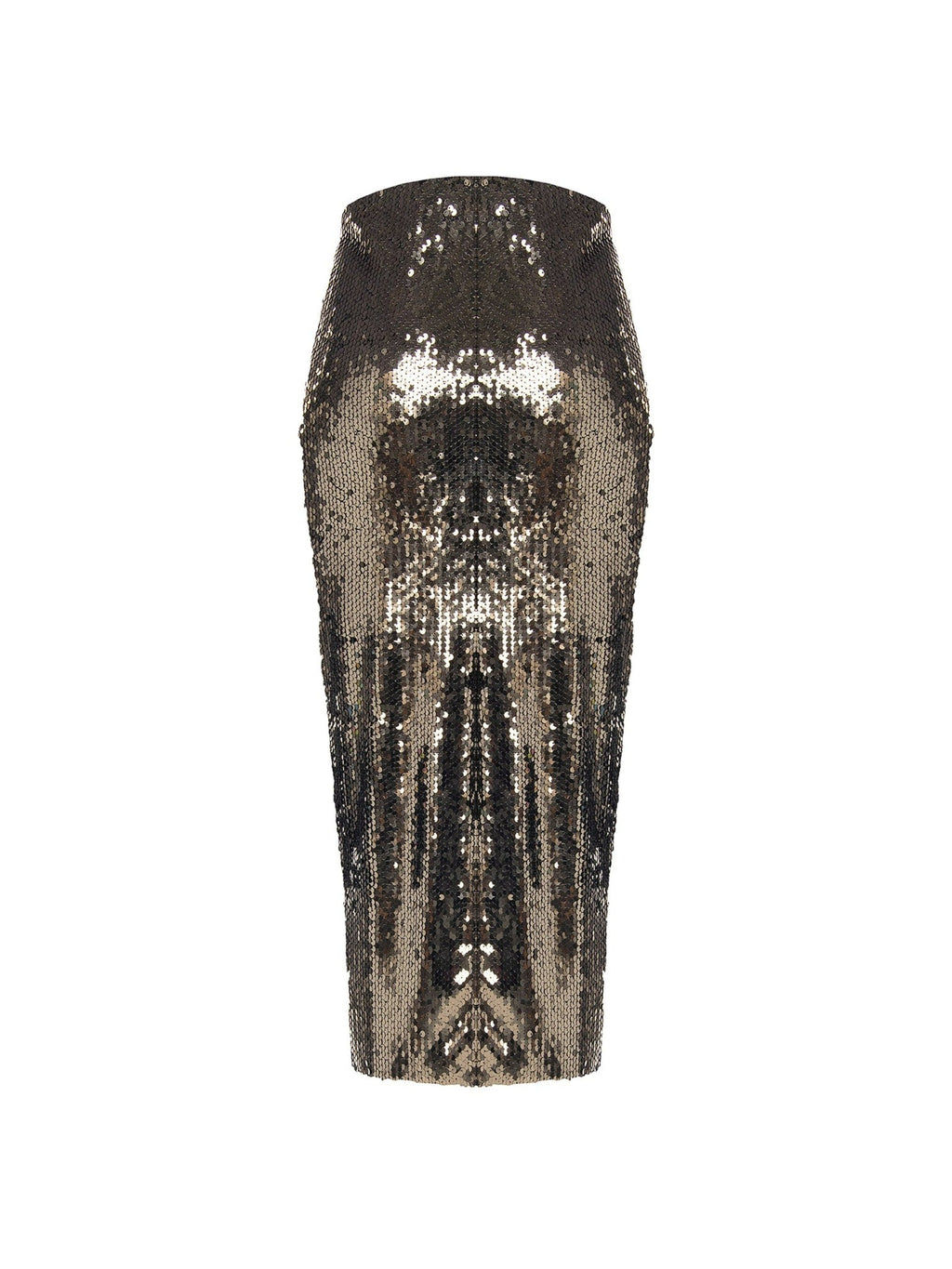 Rinascimento Anthracite Sequin Pencil Skirt - La Rella