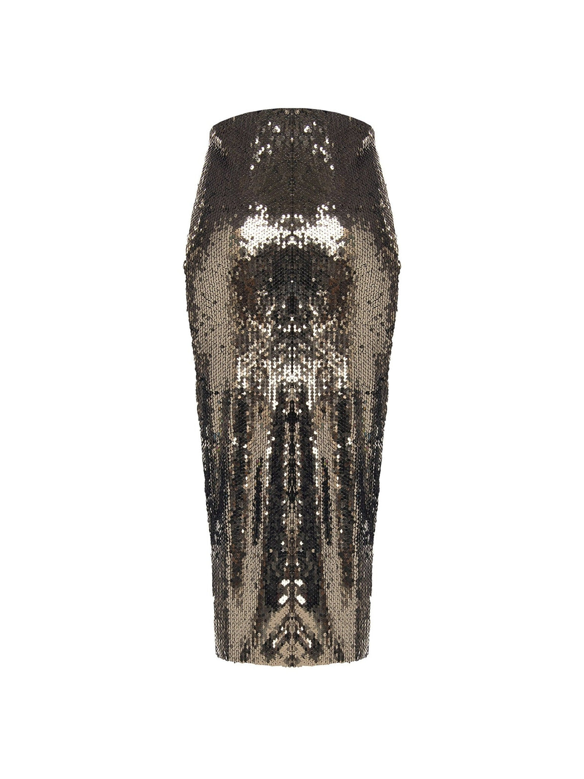 Rinascimento Anthracite Sequin Pencil Skirt - La Rella