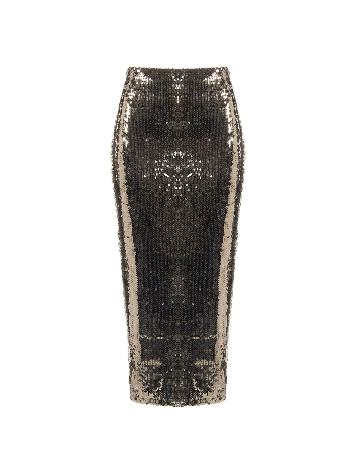 Rinascimento Anthracite Sequin Pencil Skirt - La Rella