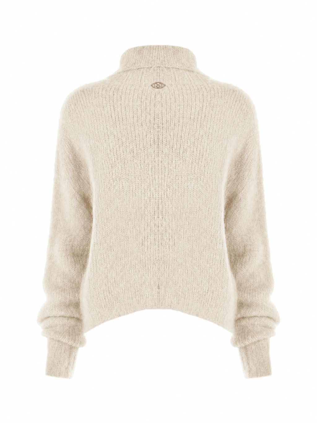 Rinascimento Cream Mohair-Blend High-Neck Sweater - La Rella