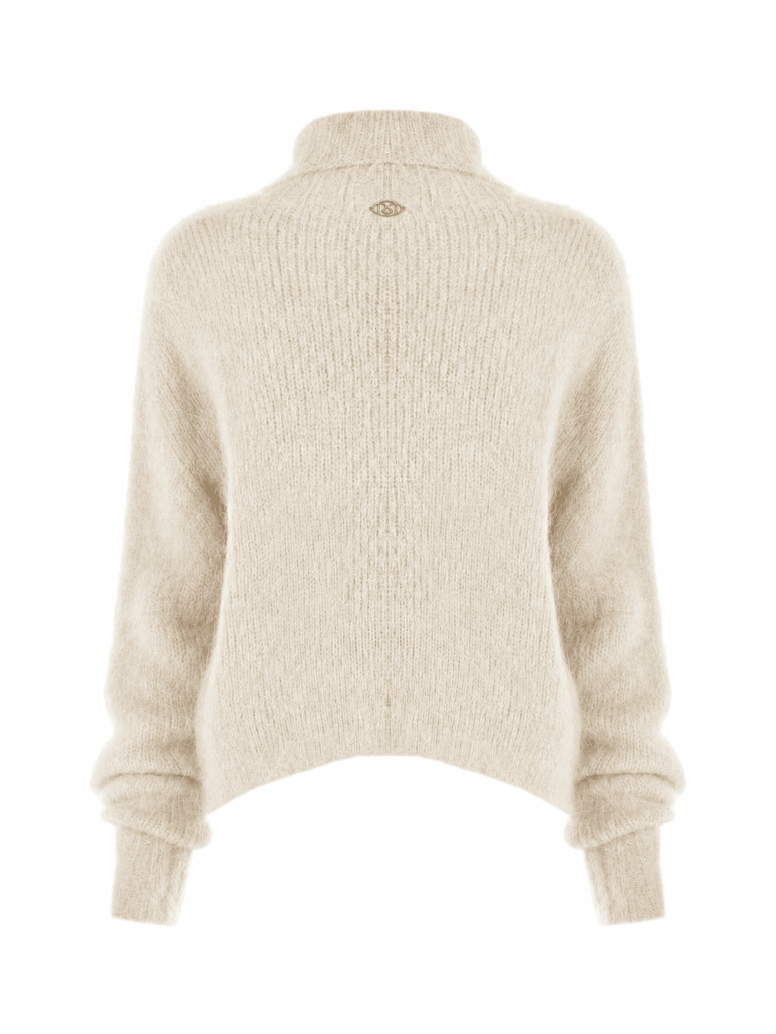 Rinascimento Cream Mohair-Blend High-Neck Sweater - La Rella