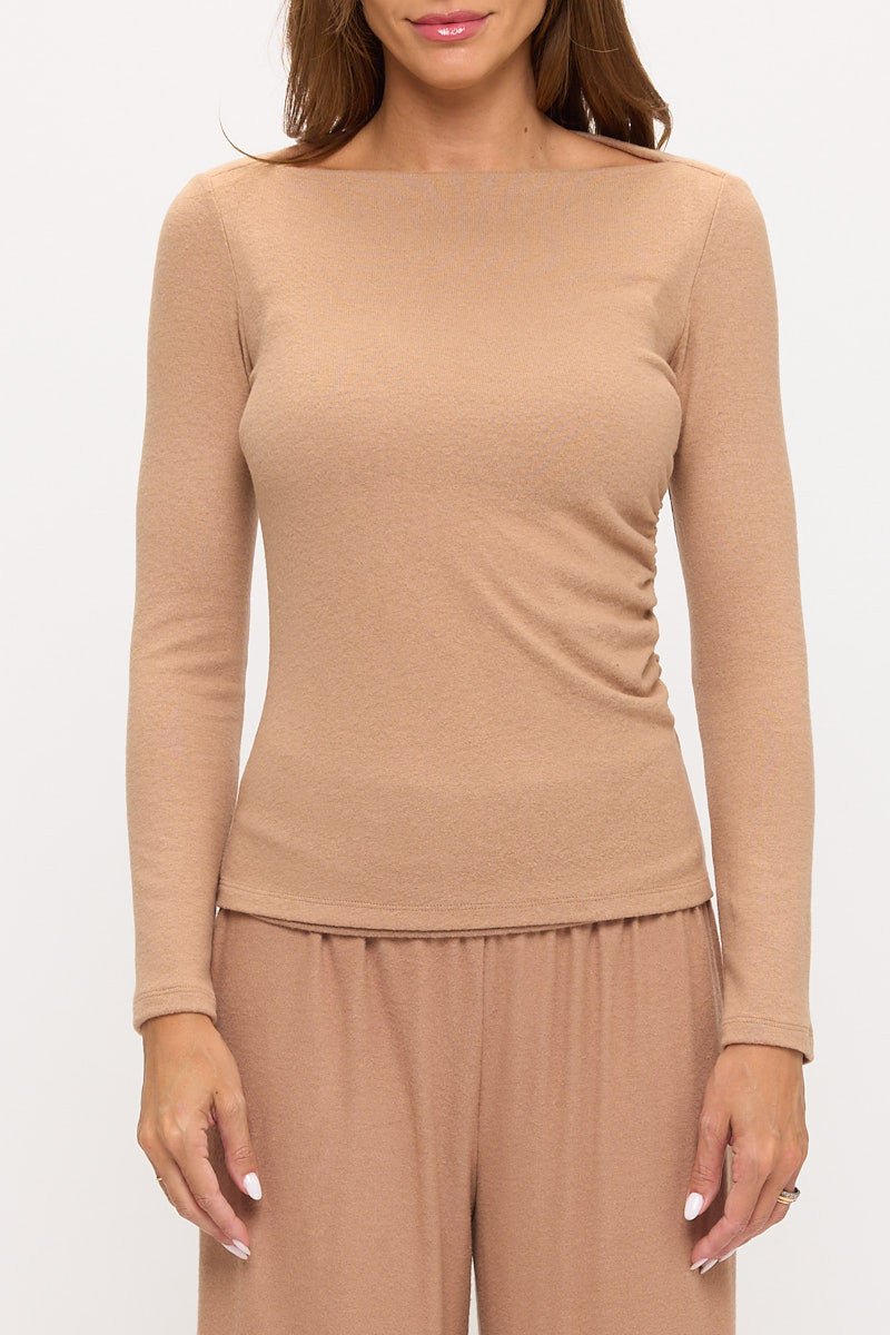 Solid Long Sleeve Sweater - LaRella