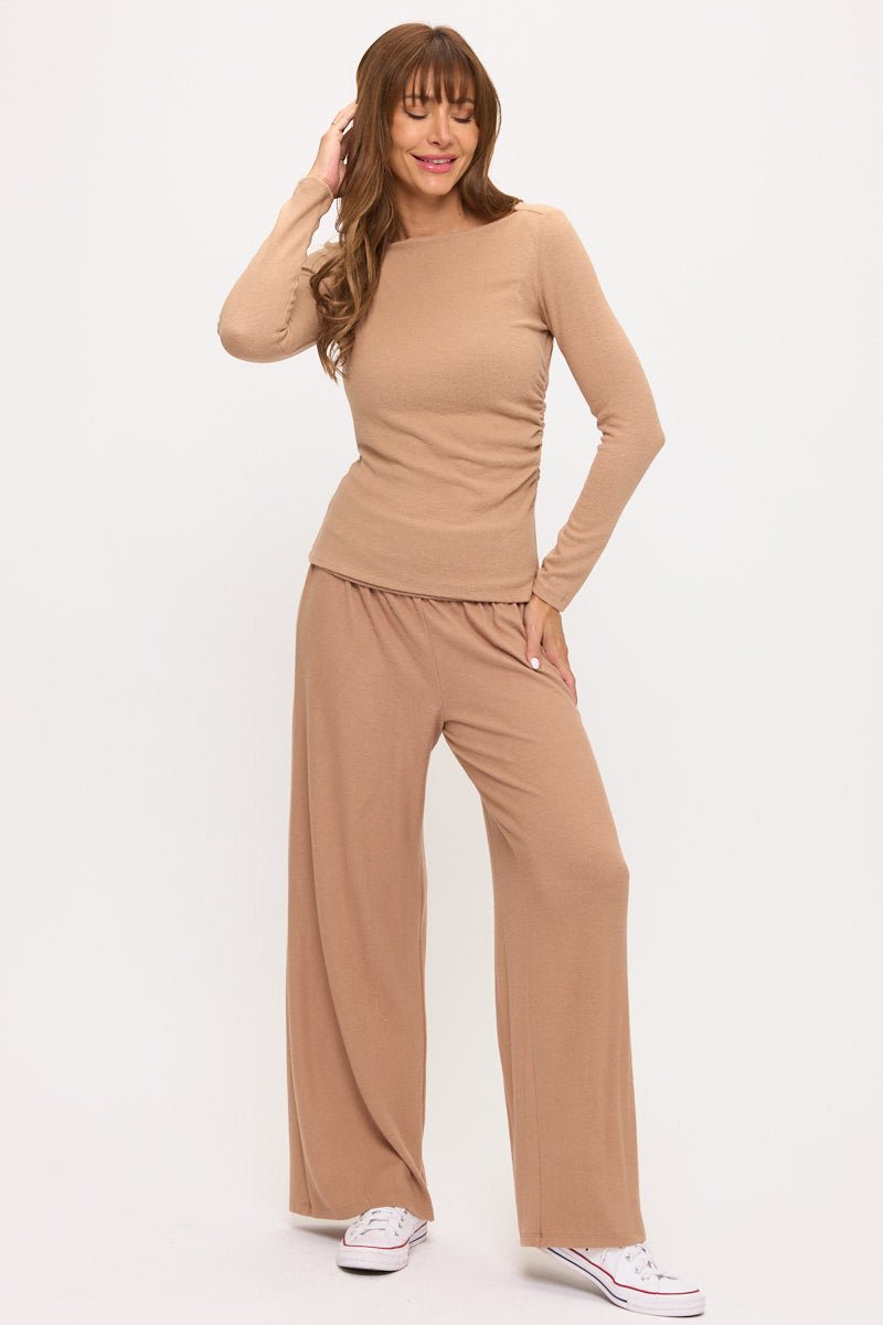 Solid Long Sleeve Sweater - LaRella