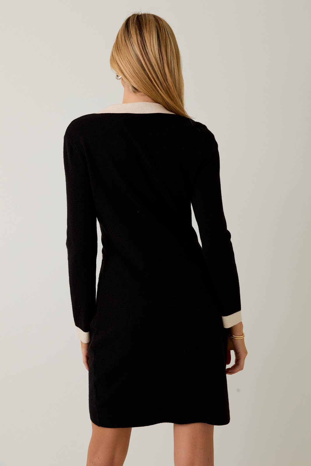 Sunday Edition by LE LIS - 3/4 SLV BUTTON DOWN KNIT DRESS TOP - LaRella