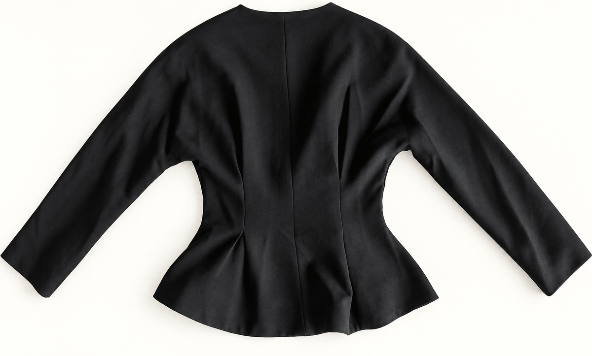Tensione In Sculpted Pleat Single-Button Jacket – Black - La Rella