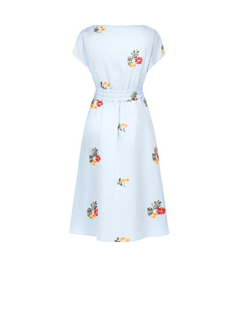 The Florentine Garden Embroidered Seta Midi Dress - La Rella