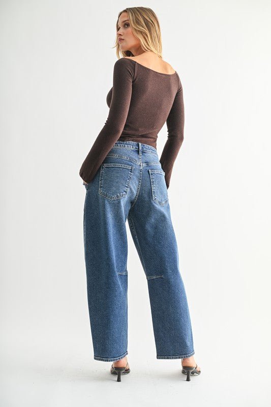 Utility Seamed Barrell Jeans - LaRella