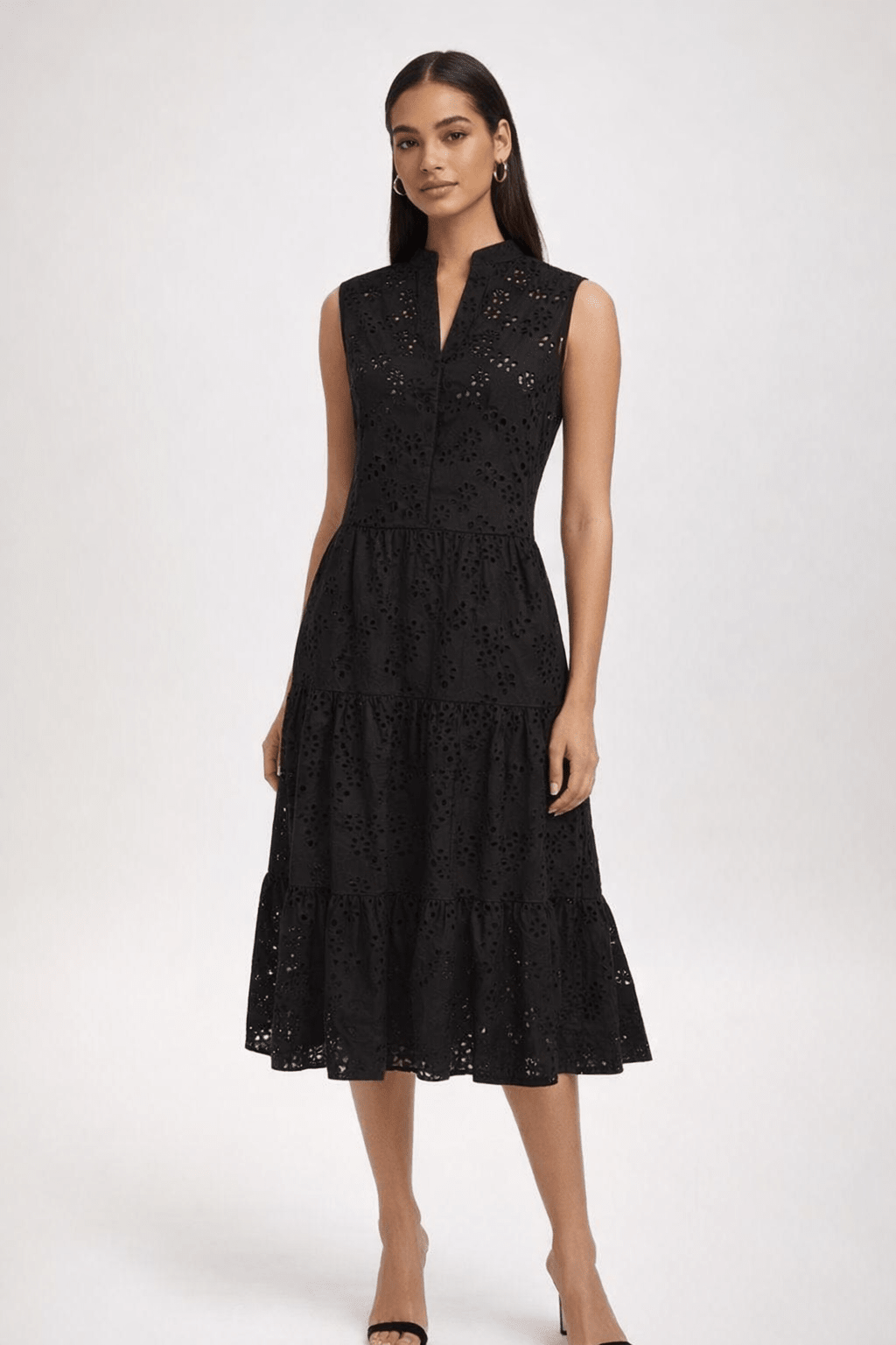🖤 Vestito Nero in Cotone Italiano - La Rella